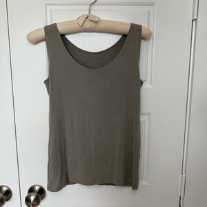 Sarah Pacini Olive Green Scoop Neck Tank Top